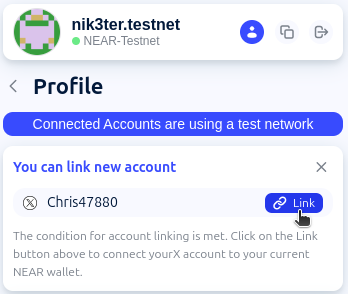 Connected Accounts in Profile