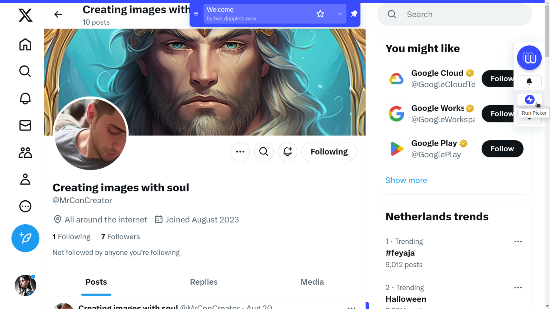 Welcome mutation on X