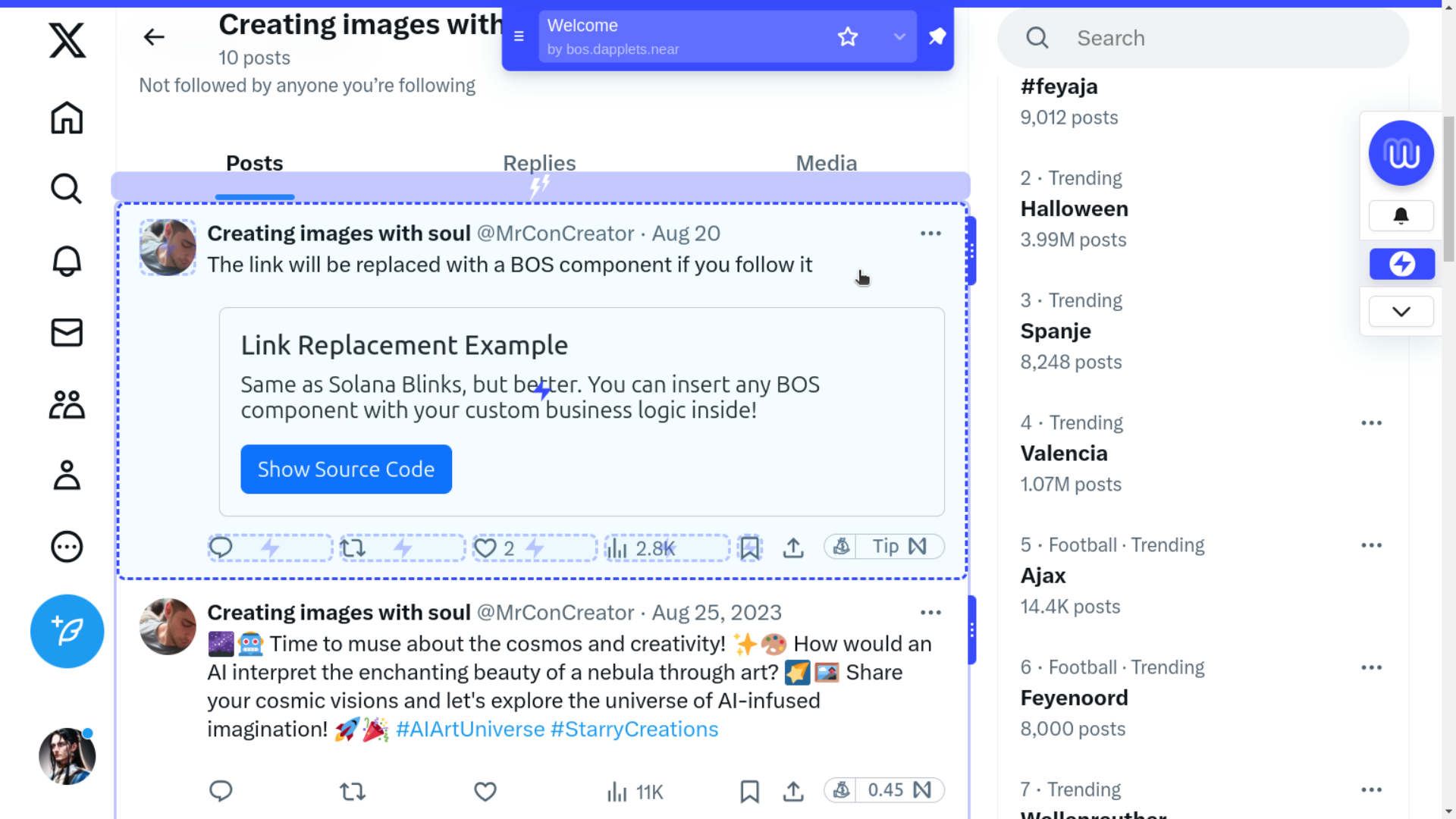 Highlighted contexts